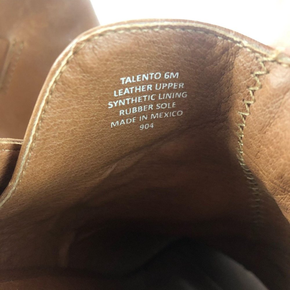 Steve Madden Talento Tan Leather Block Heels Sz 6 - Picture 12 of 12